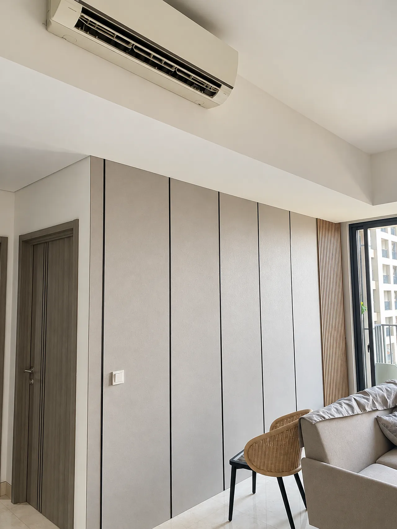 Ruang santai dengan Wallboard Feijian FJ 6002